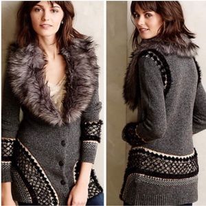 Anthro Sleeping On Snow Corby Lodge Cardigan